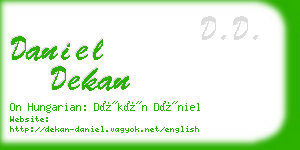 daniel dekan business card